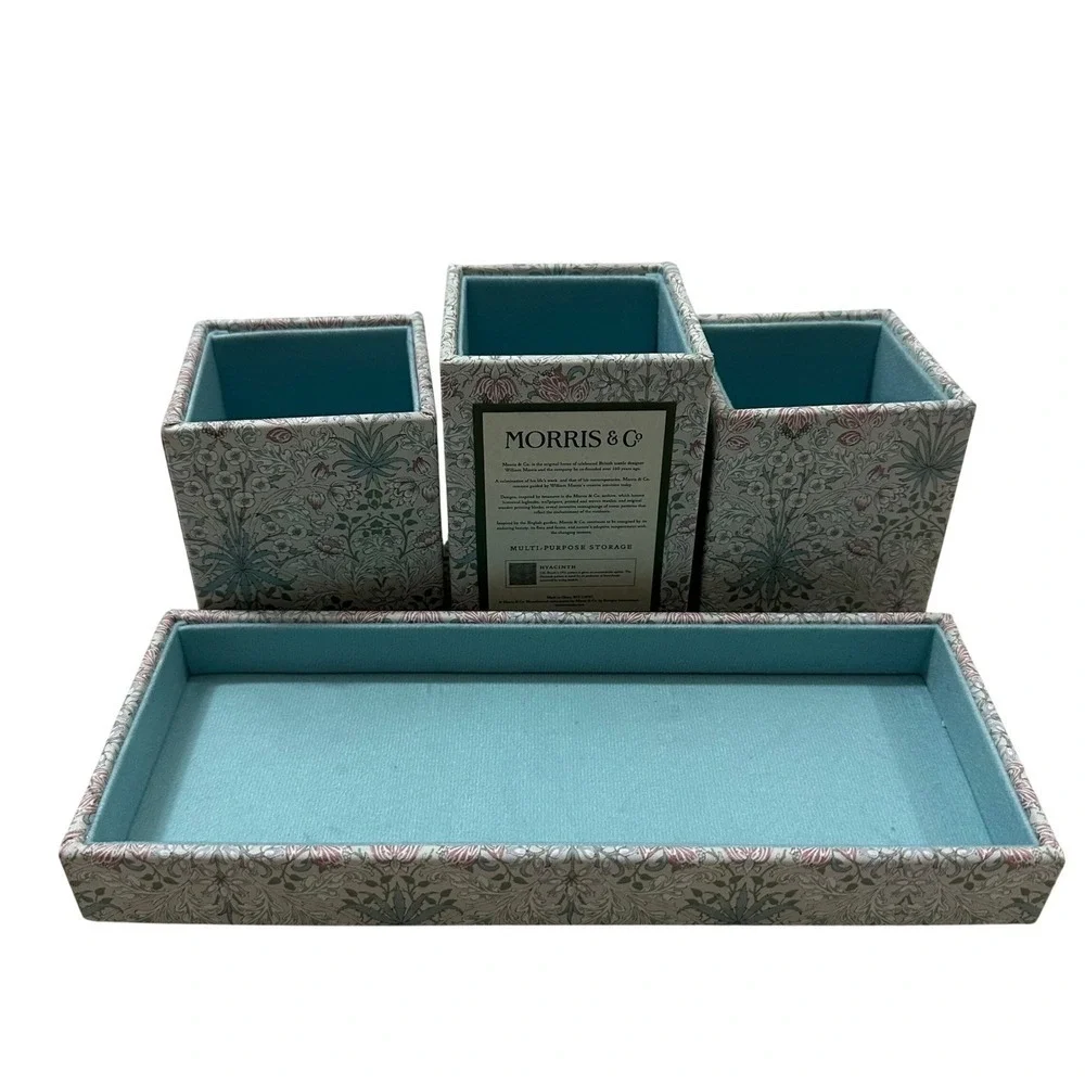 Morris & Co Hyacinth Multi-Purpose Storage 4 Piece Desk Vanity Organizer Set